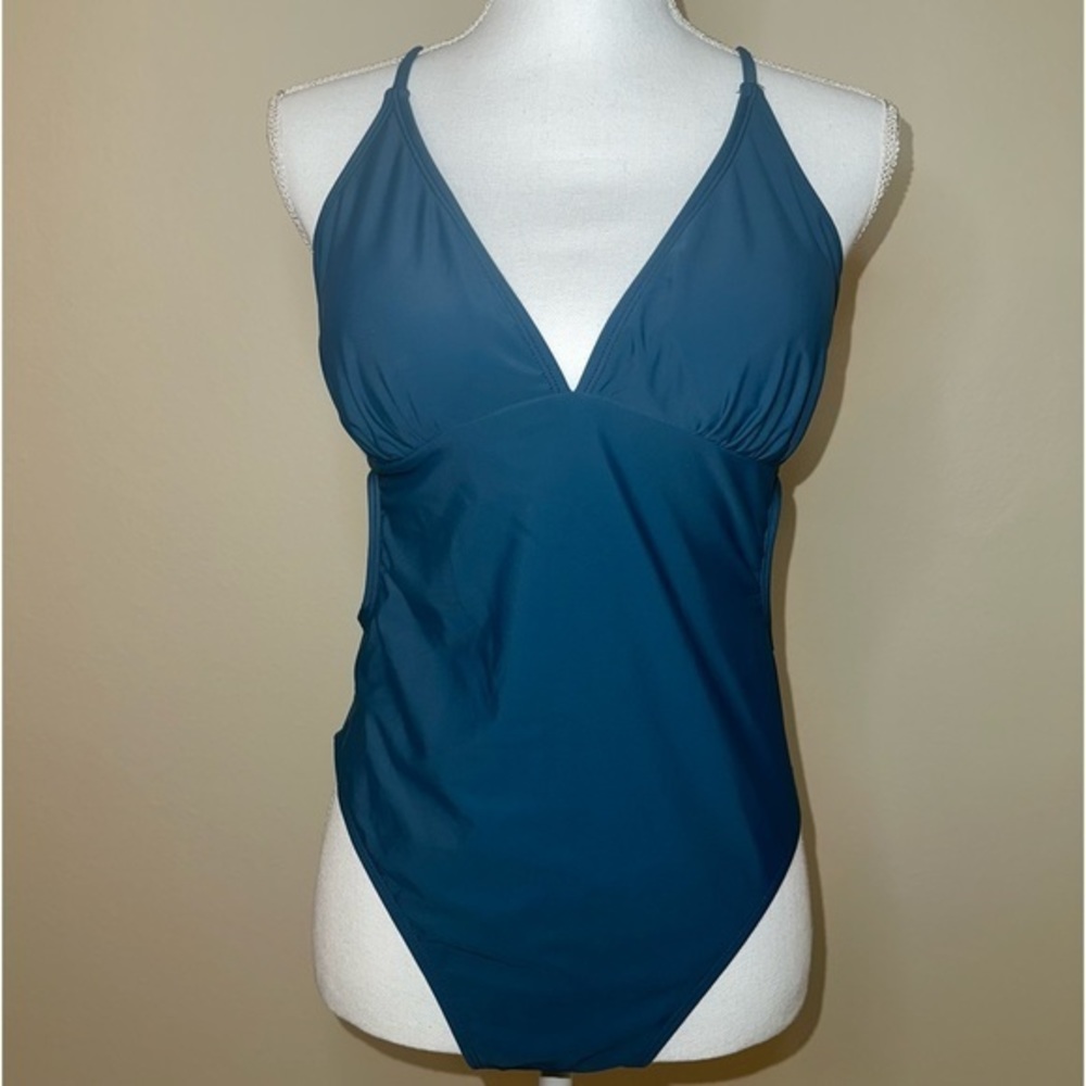 Cupshe Blue One Piece Bathing Suit Siwm Beach Large